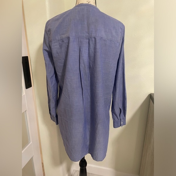 Theory Womens Medium Blue Orvinio Long Sleeve Tunic Top EUC - Picture 2 of 7
